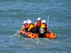 RNLI rescue dinghy
